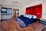 Master Bedroom With Flat Screen TV Sleek Retreat Mission Bay Vacation House Rental